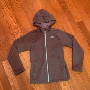 Girl’s North Face Zip-Up Hoodie Gray